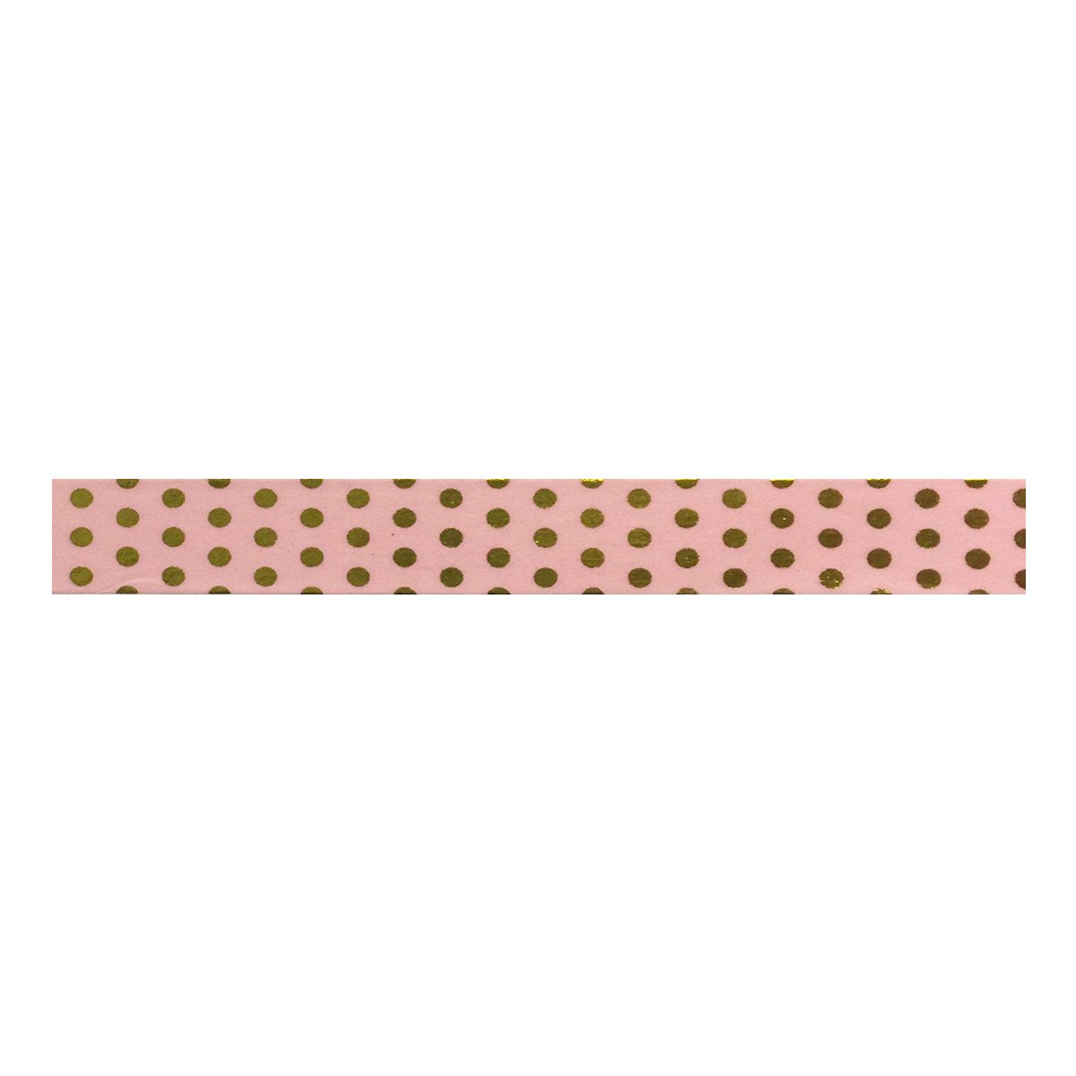 Wrapables Colorful Washi Masking Tape, Gold Dots on Pink