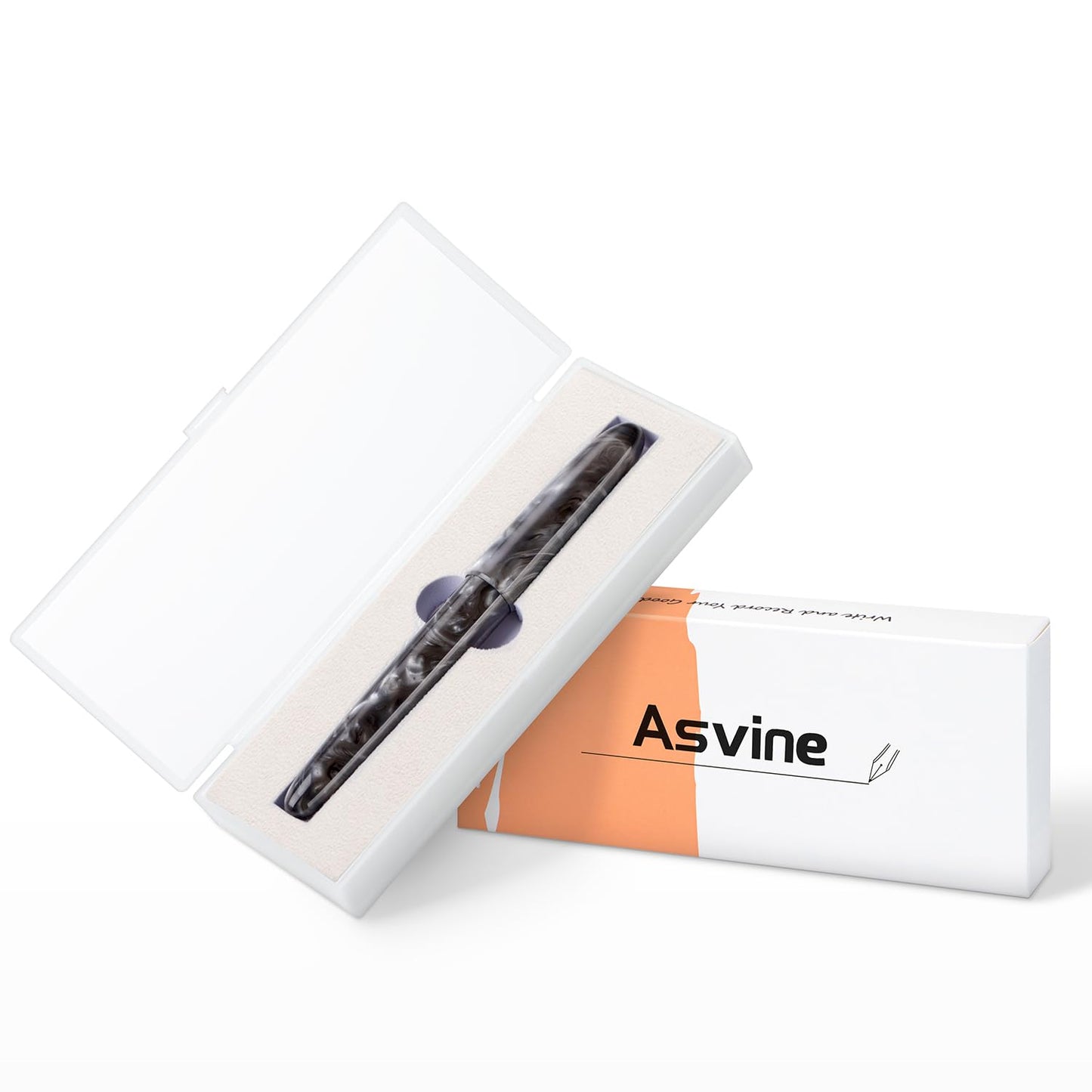 Asvine C80 Fountain Pen #8 Extra Fine Nib Large Handcraft Pen with Converter Pen Box Collection Set