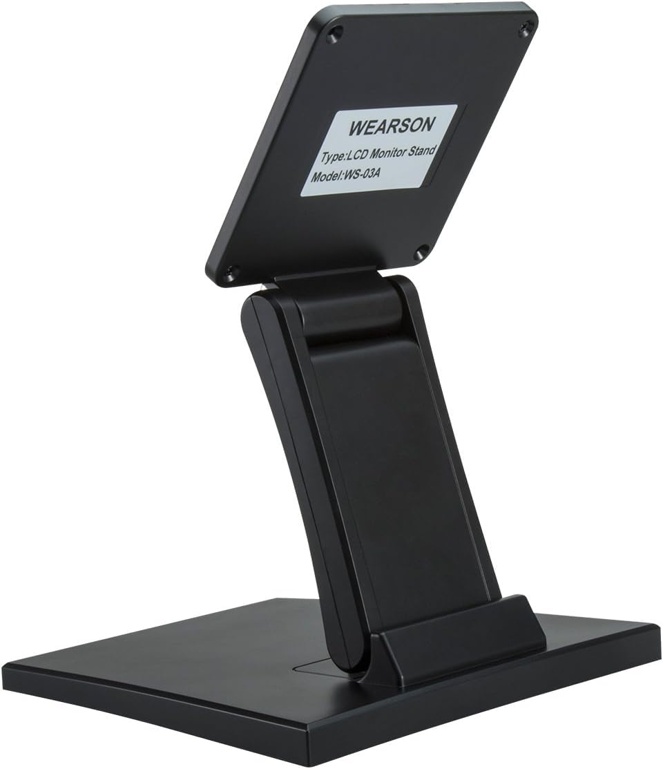 Wearson WS-03A VESA Monitor Stand Low Profile Lay Flat Short Foldable with VESA Hole