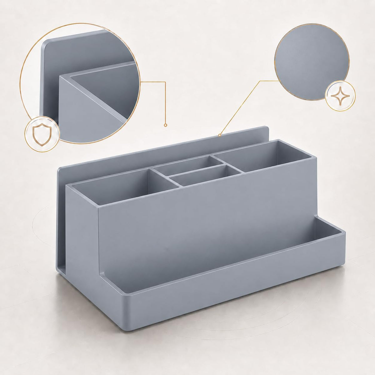 Acrimet Desktop Organizer - Multi Organizer Caddy Holder for Office, Home and School use (Plastic)