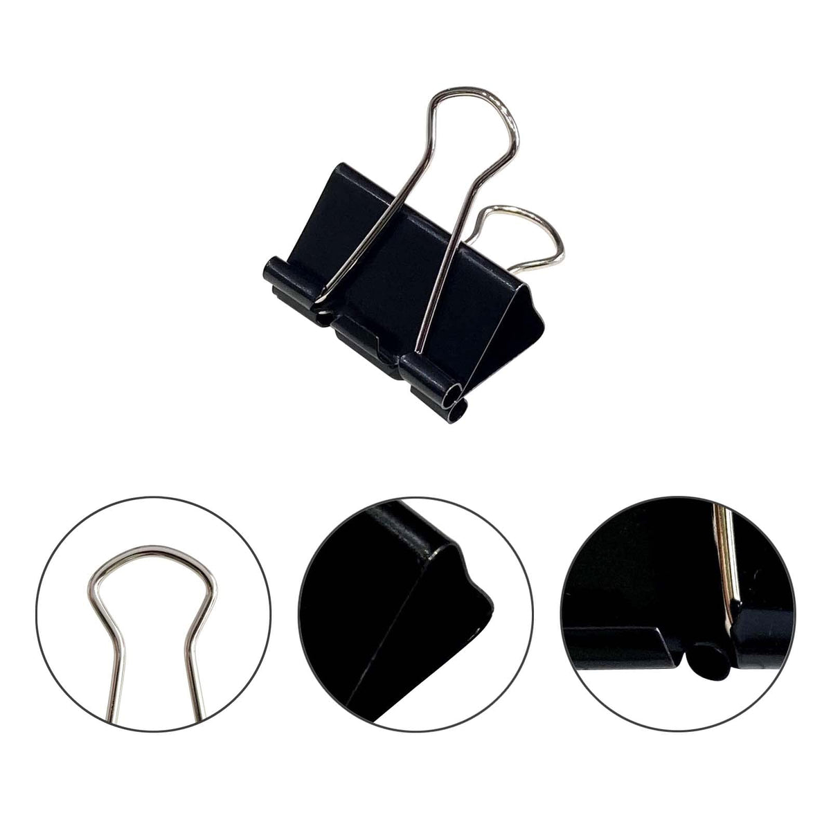 Ykimok 40Pcs Medium Binder Clips, 1.25 inch(32mm), Paper Clamps Medium Size for Office Supplies