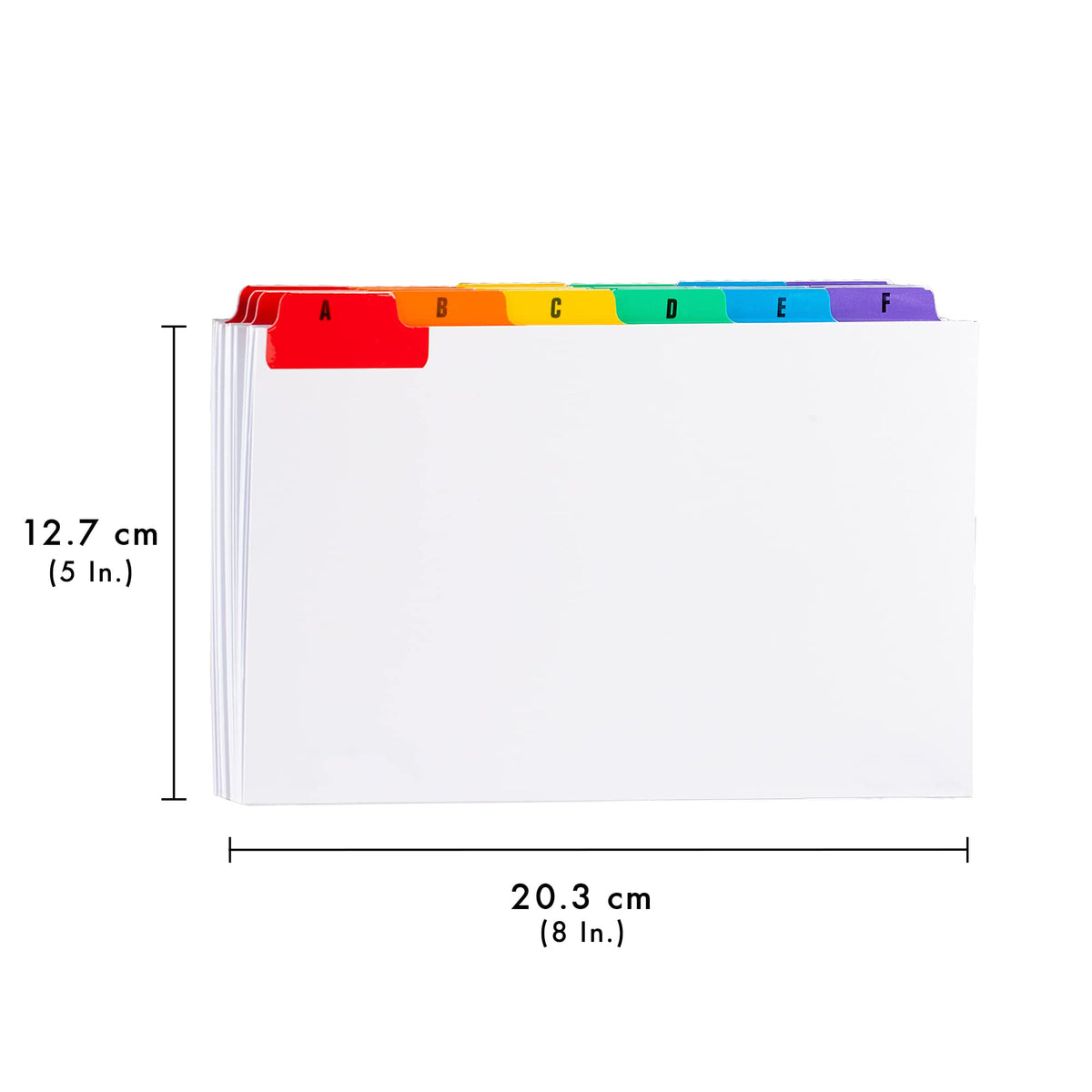 Concord 15398 Guide Cards Reinforced A-Z 203x127mm White with Tabs Multicoloured Ref 15398