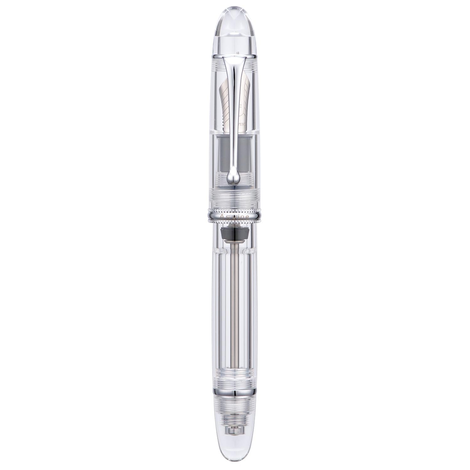 Asvine V800 Fountain Pen - Vacuum Filling System with Large Ink Capacity - Smooth Number 8 Stub Nib