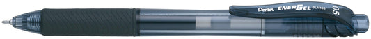 Pentel BLN105A EnerGel X Roller Ball Retractable Gel Pen, Black Ink, Fine, Dozen (BLN105-A)