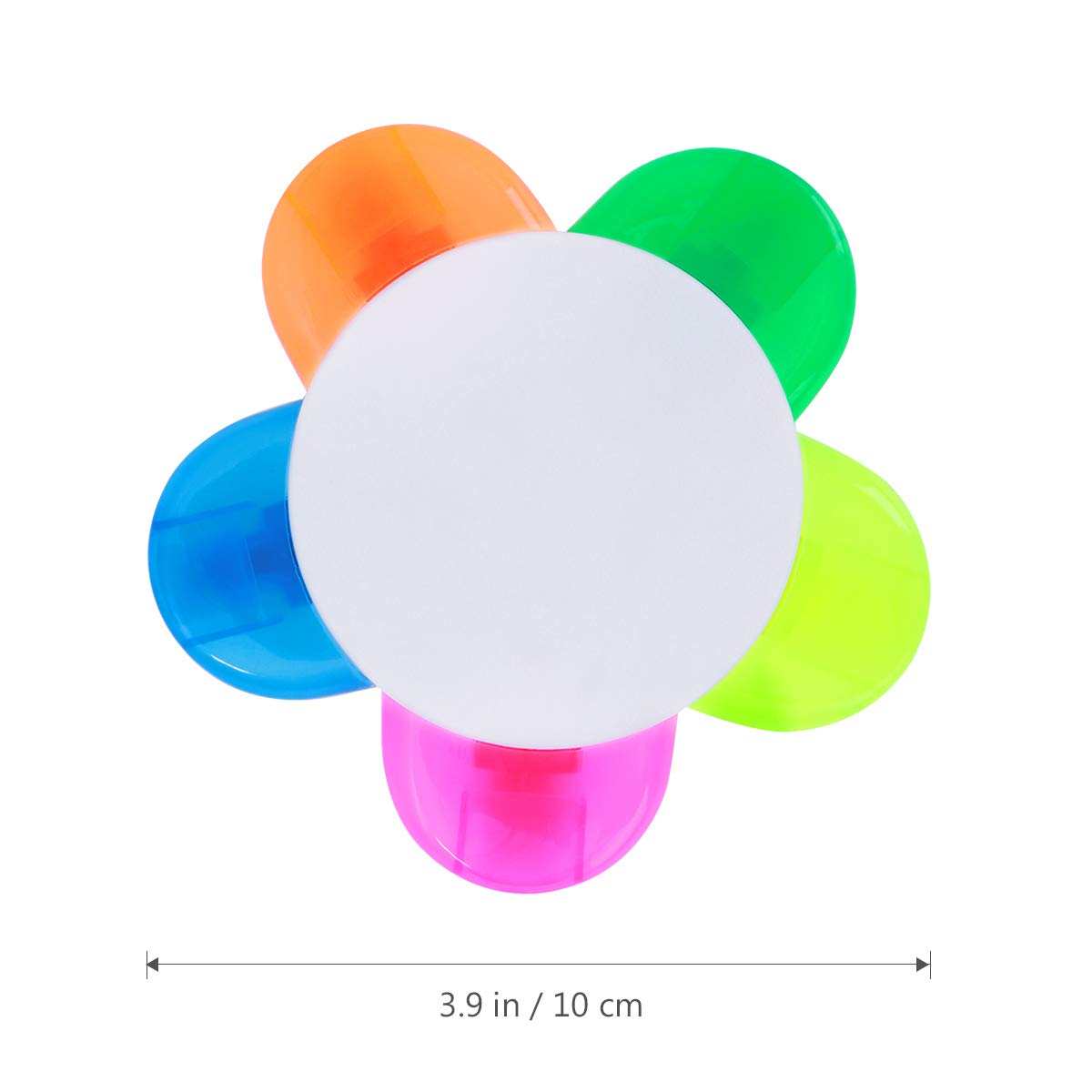 NUOLUX 5pcs Pastel Highlighters - Petals Liquid Watercolor Fluorescent Pens, Chisel Tip 5 Assorted