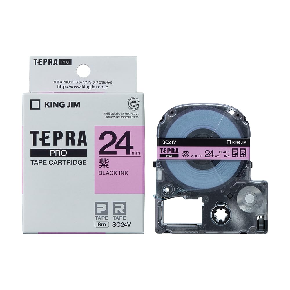 King Jim Tepra PRO SC24V 24mm Purple Tape Cartridge