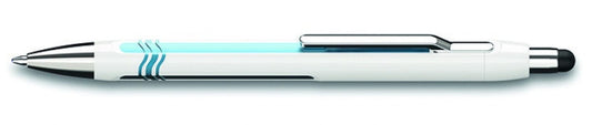 Schneider Slider Epsilon Touch Stylus/Ballpoint Pen, White/Blue Barrel, Blue (138702)