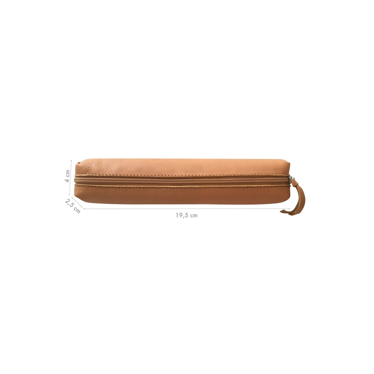 Clairefontaine - Ref 410000C - Cuir' Leather Slim Pencil Case - 4 x 2.5 x 19.5cm, Made From Genuine