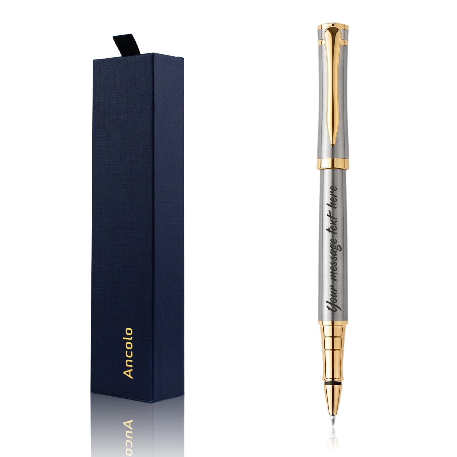 Ancolo Personalized Luxury Roller Pen For Women, Men - Nice Gift Pen For Smooth Writing. Gift Box