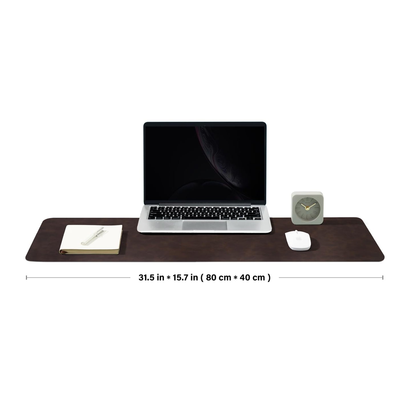 Distressed Leather Desk Mat - Non-Slip PU Desk Pad for Office and Home - Desk Organization and