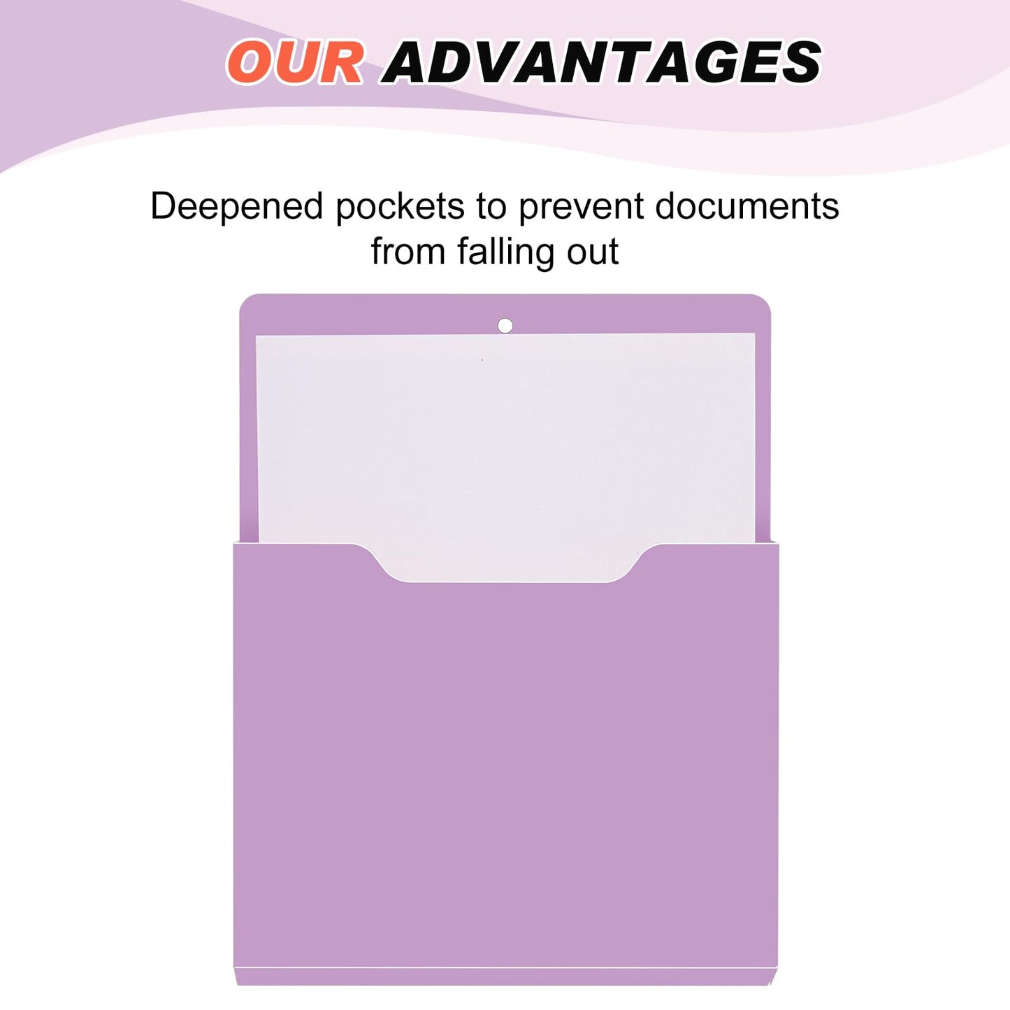 Fuutreo Magnetic Wall File Holder,6pcs,Violet Color,Vertical-large