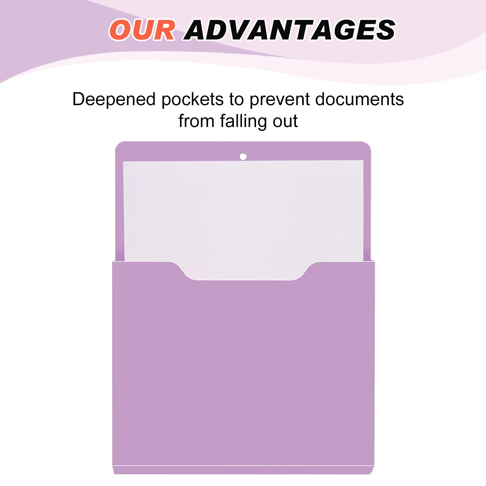 Fuutreo Magnetic Wall File Holder,6pcs,Violet Color,Vertical-large