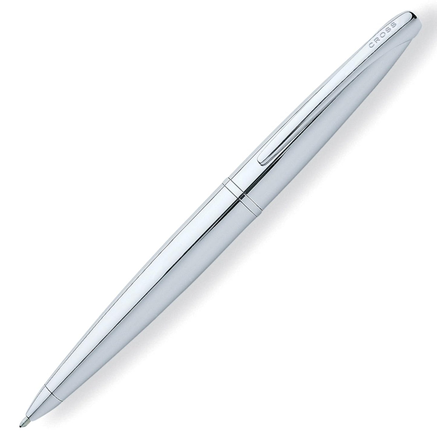 Cross ATX Pure Chrome Ballpoint Pen, Medium Point, Black Ink