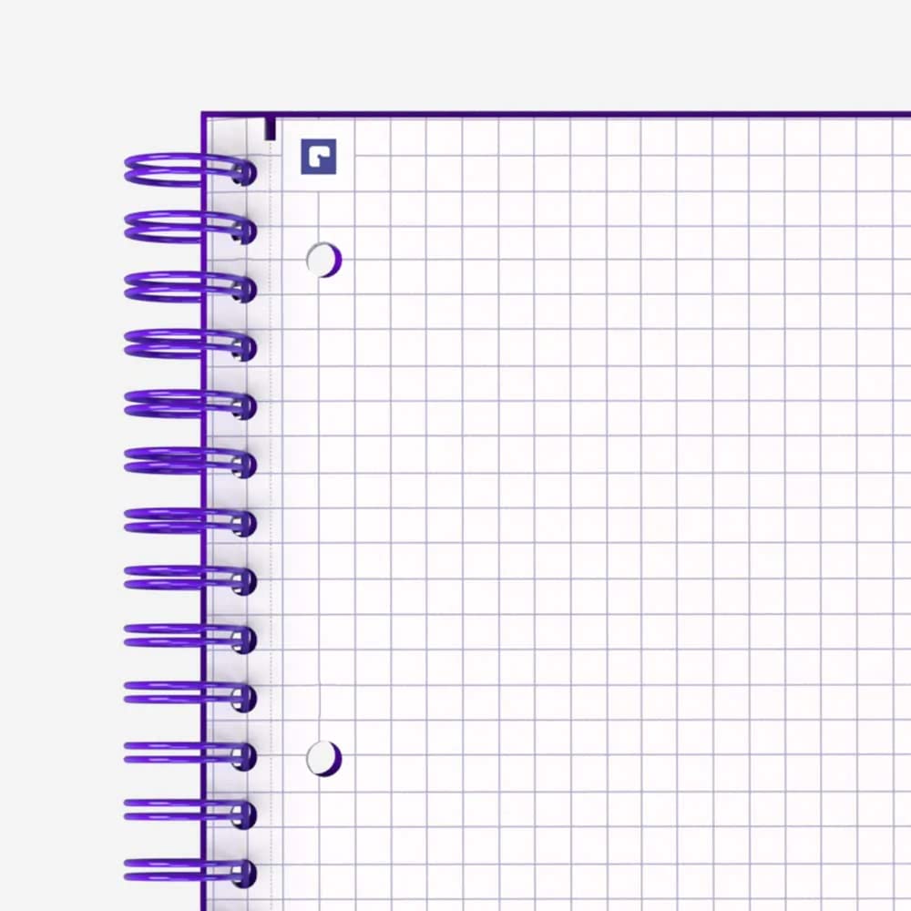 Hamelin 1 Subject, Graph Paper, Hard Cover Spiral Bound Grid Notebook, 4 Square Per Inch 150 Pages