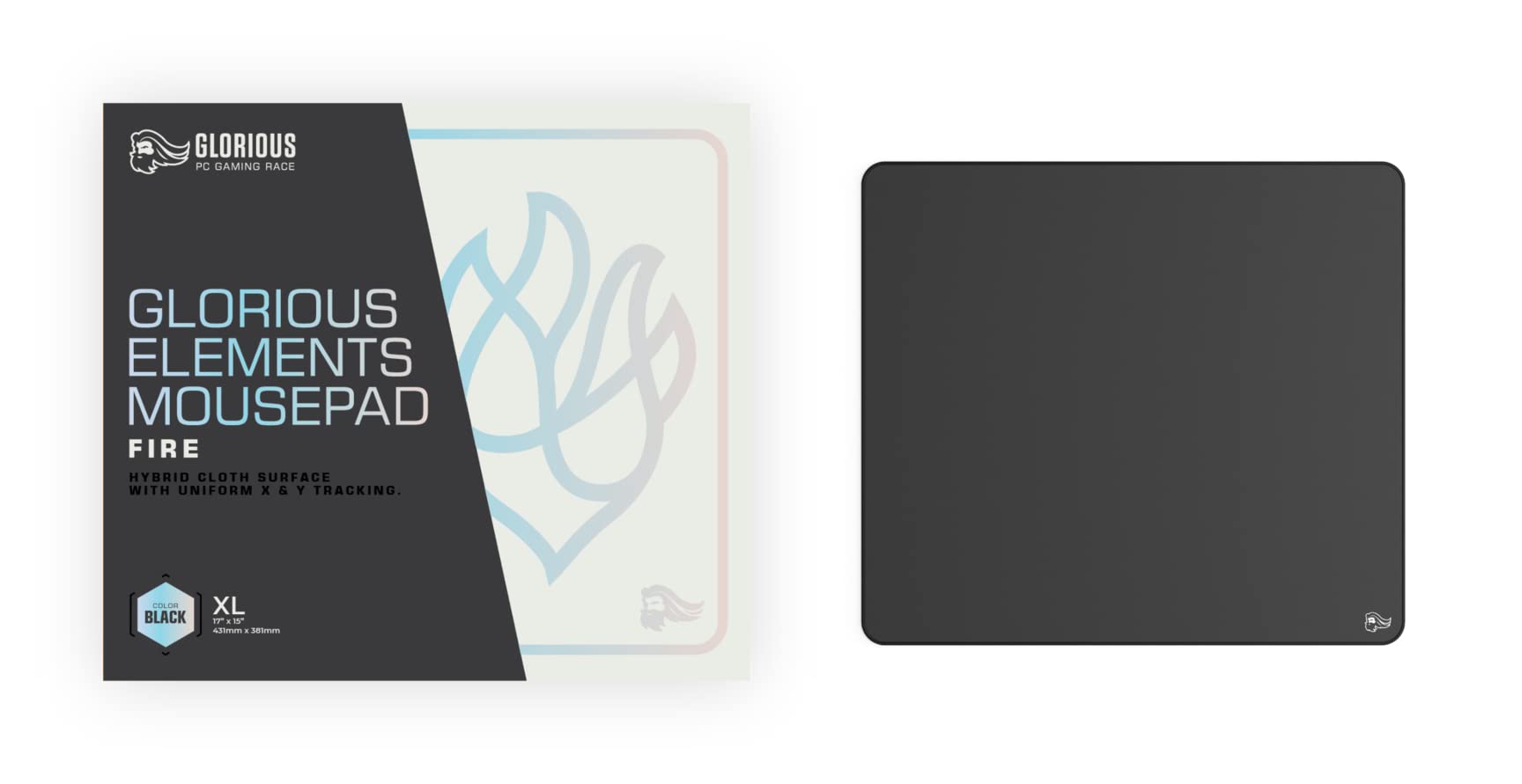GLORIOUS Elements Gaming Mousepad - Extra Large Mouse Pad XL - Foam Core Hybrid Cloth - Gaming Desk