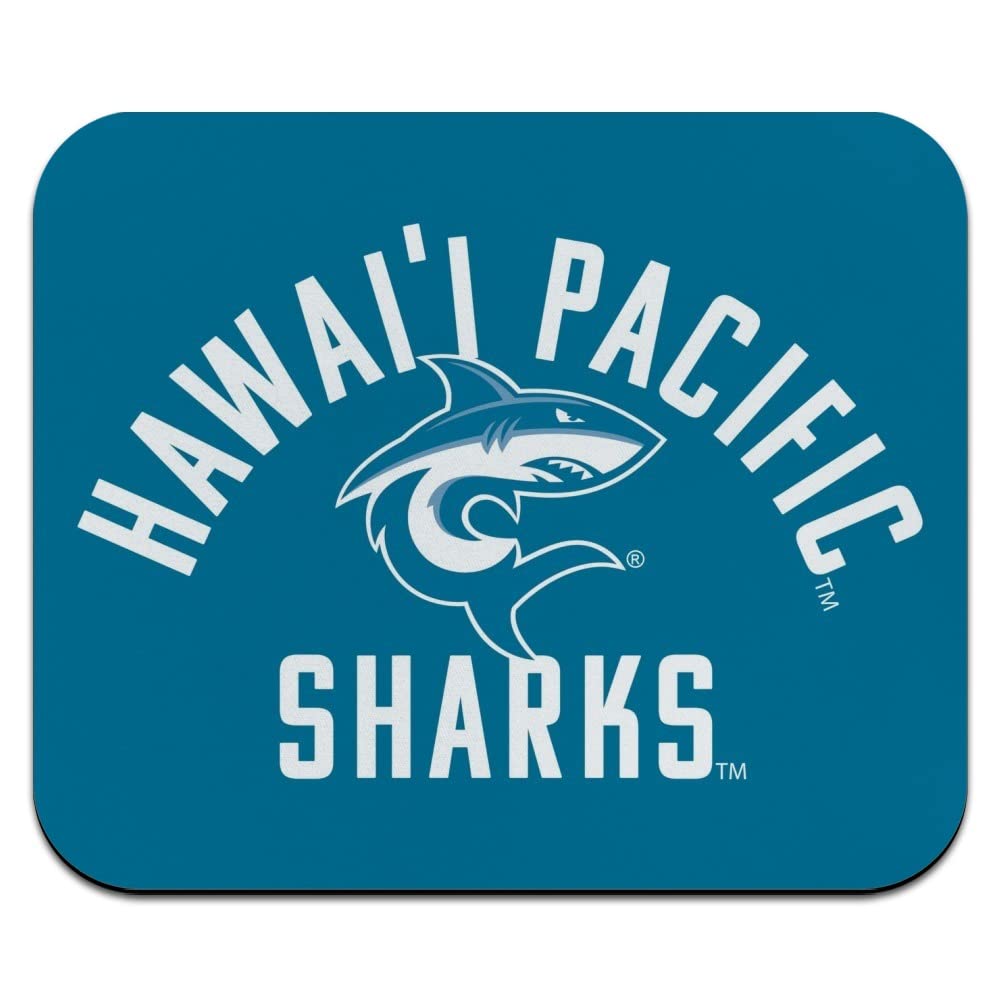 Hawaii Pacific University Shark Logo Low Profile Thin Mouse Pad Mousepad