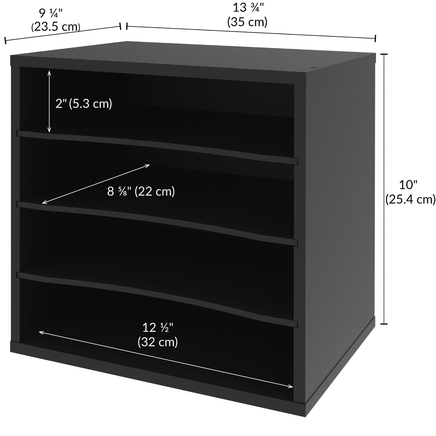 Ballucci 4-Tier Paper Organizer for Desk, Stackable Tray, Desk Storage Organizer Shelves, Stacking
