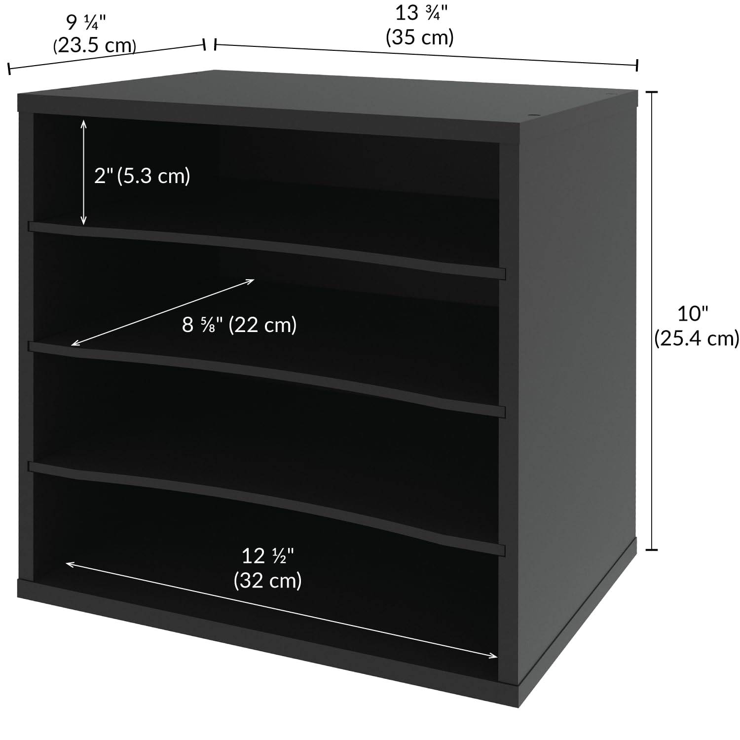 Ballucci 4-Tier Paper Organizer for Desk, Stackable Tray, Desk Storage Organizer Shelves, Stacking