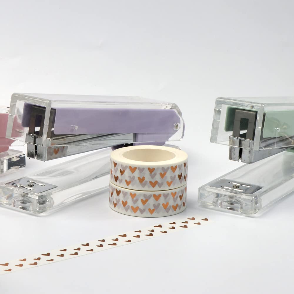 NatSumeBasics 2 Wedding Washi Tapes Foil Love Hearts Craft Masking Tape