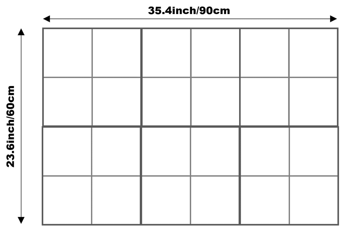 DECORITA Cork Board 24 x36 Alternative - 6 Pack Felt Wall Tiles with Safe Removable Adhesive Tabs