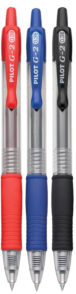 Advantage Gifts G2 Retractable Premium Gel Ink Roller Ball Pens Ultra Fine Point (.38mm)