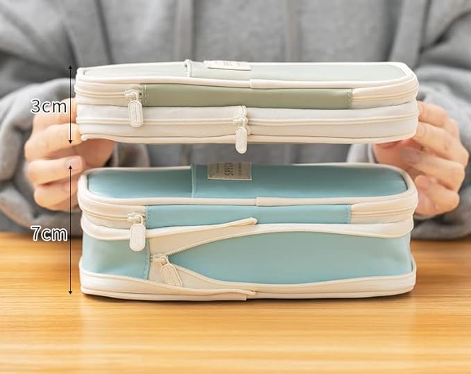Arnuixty Large Storage Pencil Case Pen Bag with Zipper Big Capacity Pouch Organizer for Office