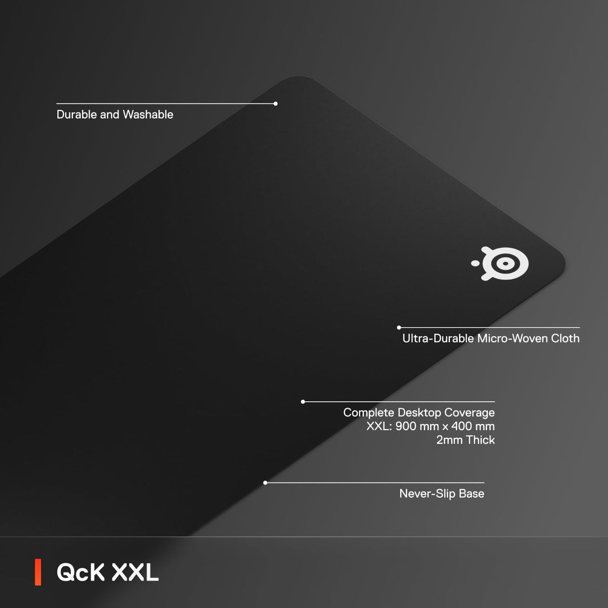 SteelSeries QcK Gaming Mouse Pad - XXL Cloth - Peak Tracking and Stability - Esports Mousepad