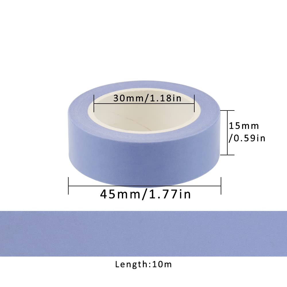 NatSumeBasics 2 Pastel Purple Washi Tapes Solid Masking Tape