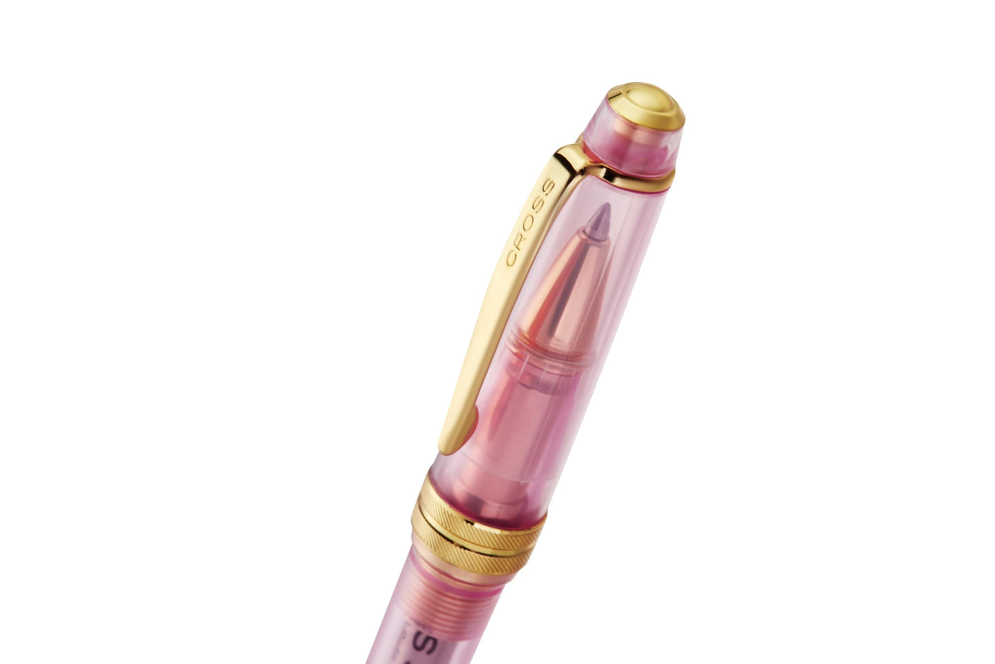 Cross Bailey Light Rollerball Pen, Translucent Pink Sapphire, Black Ink