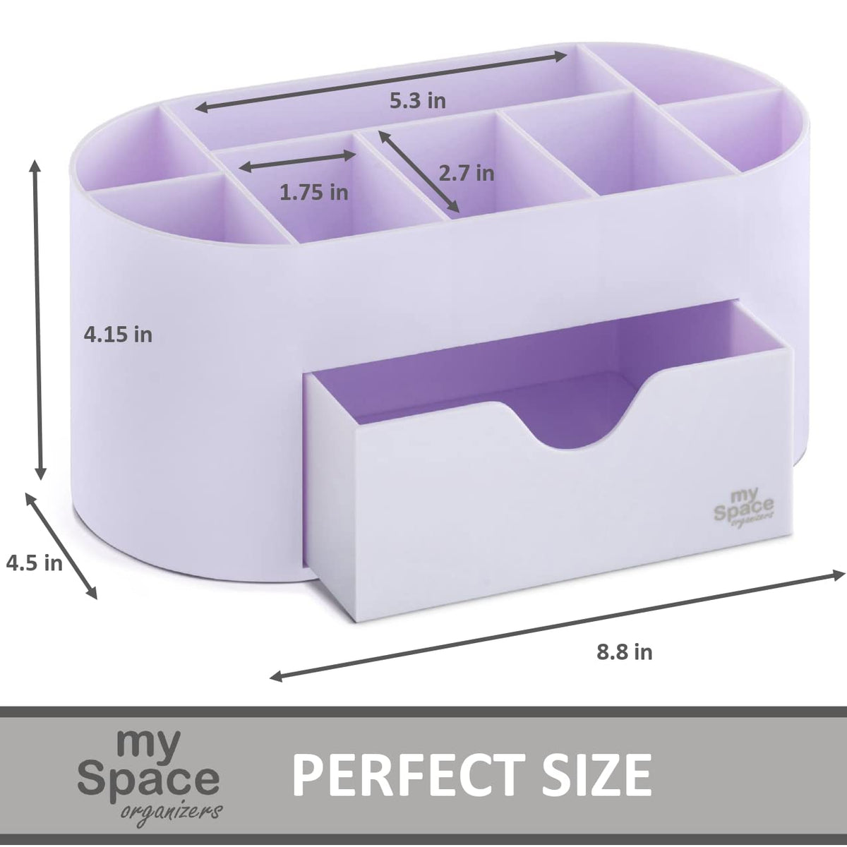 My Space Organizers Lavender Desk Organizer for Office Supplies and Desk Accessories - Pen Holder