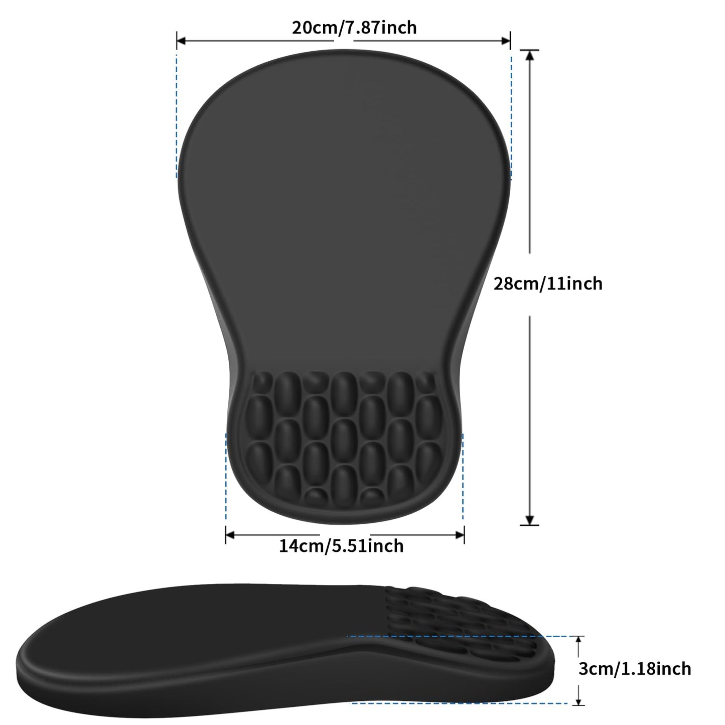 YIWEI Ergonomic Mouse Pad with Wrist Rest for Carpal Tunnel Pain Relief