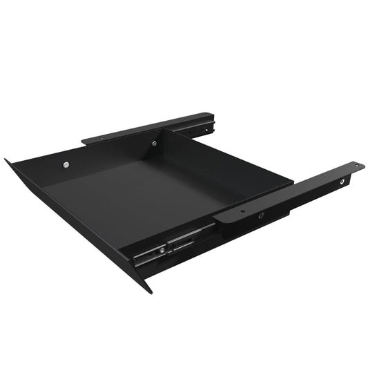 Gaxomo Under Desk Mounted Sliding Drawer with 60 Degree Tilt Panel to Pull Out, 15'' Long & 9''