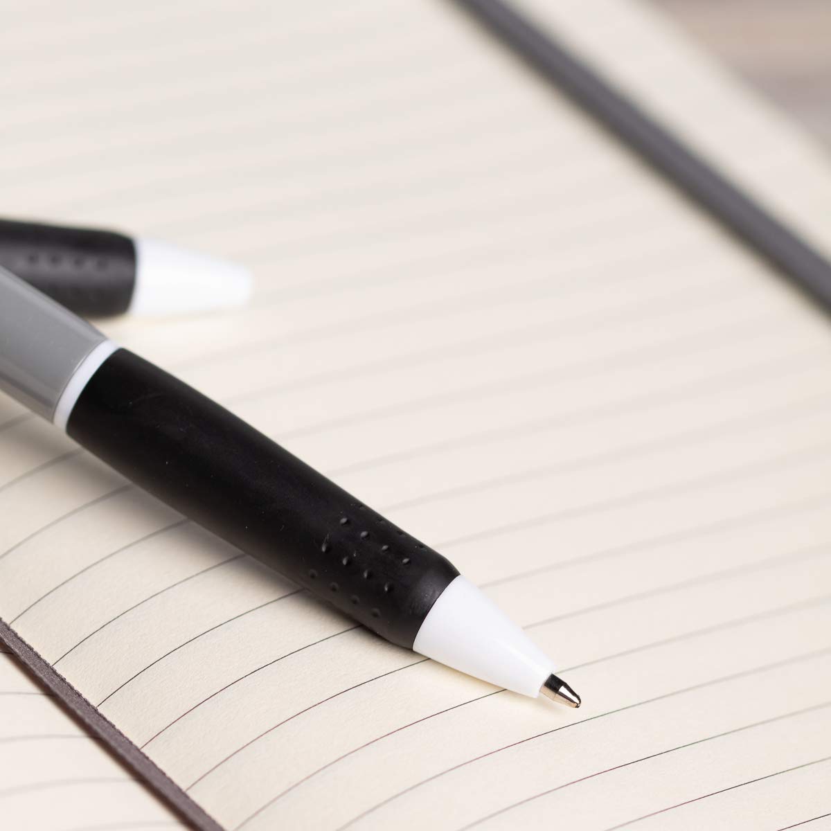 Simply Genius Retractable Ballpoint Pens - 100-Pack, Black Ink, Gray & Black, 1.0mm Medium Point