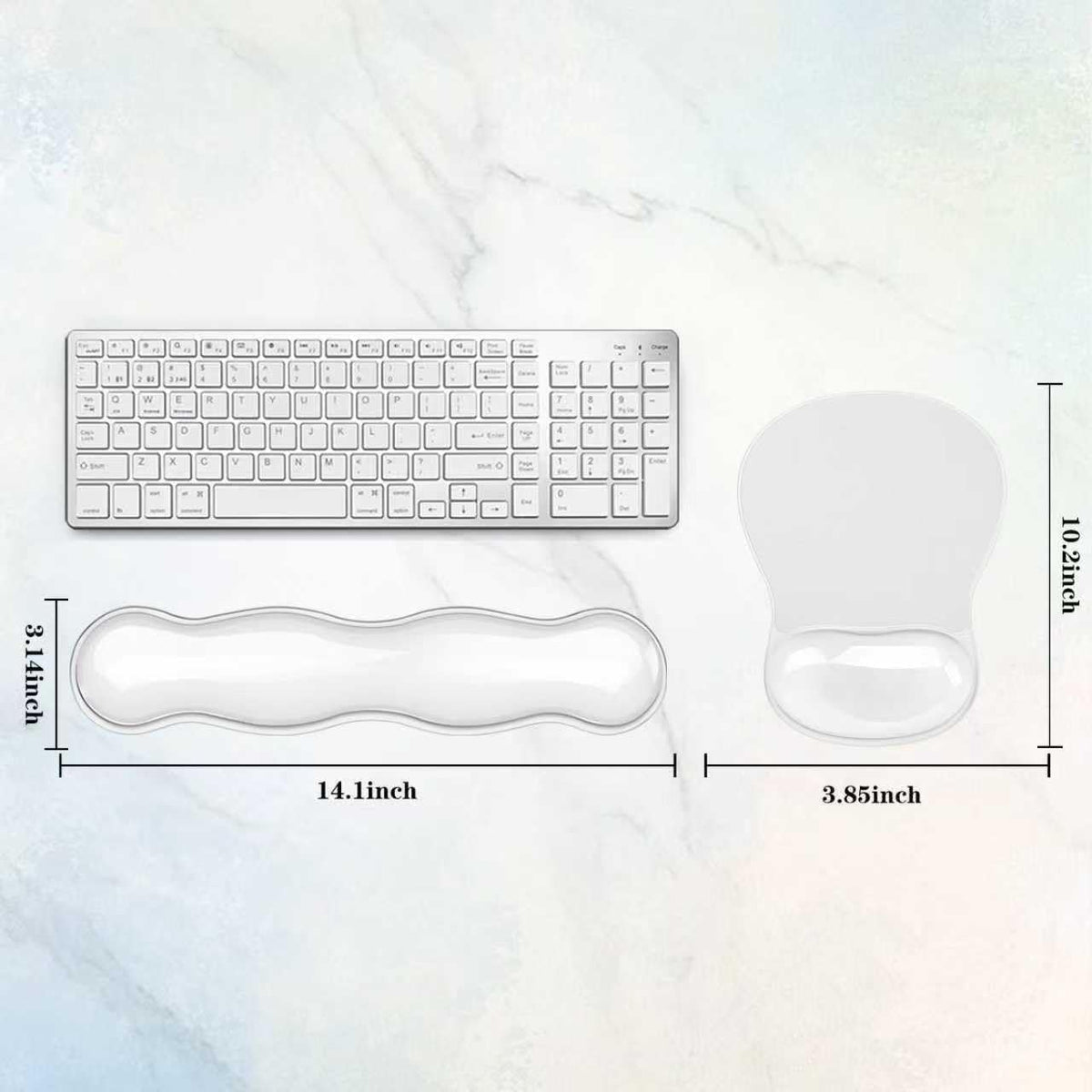 Gel Keyboard & Mouse Wrist Rest Set, Ergonomic Keyboard and Mouse Pad with Wrist Support Typing
