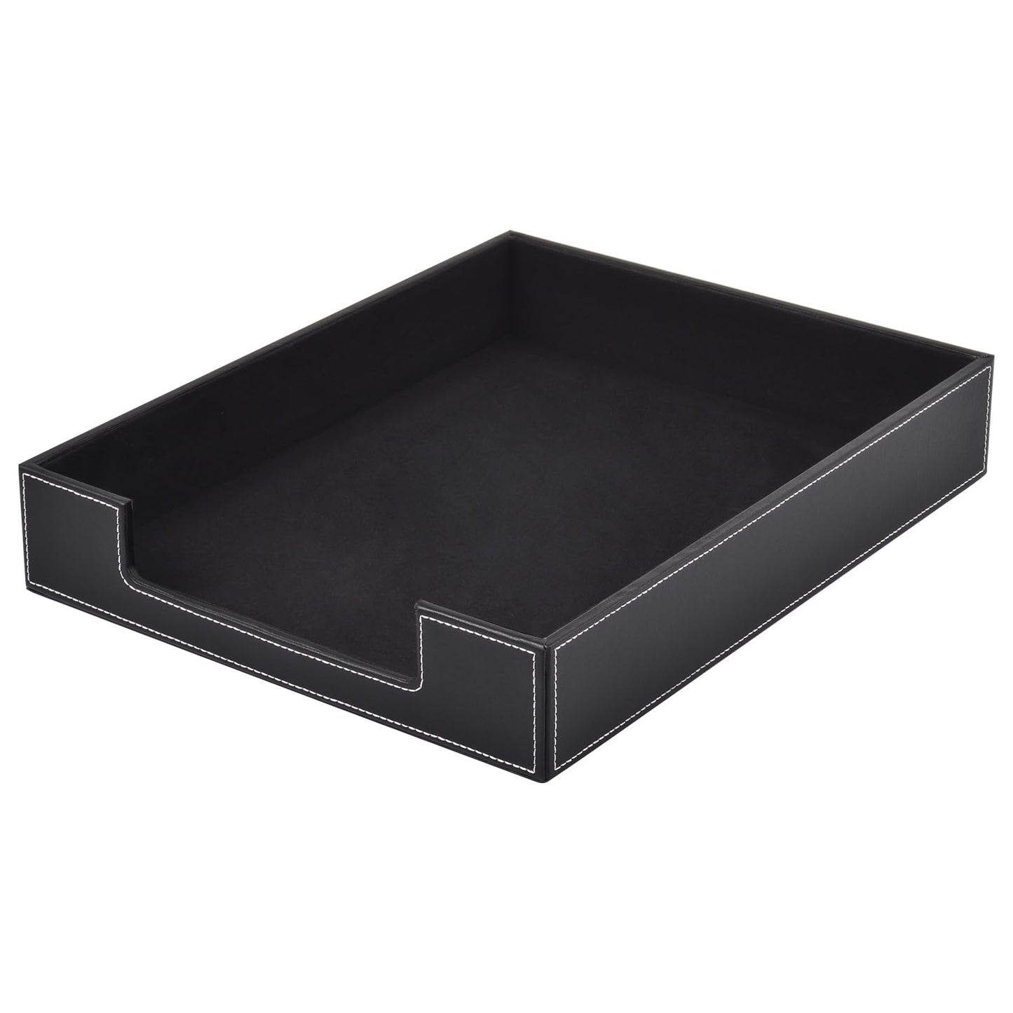Leather Letter Tray, Office Supplies Desk Organizer for Mail Paper Files Magazines Jewelry
