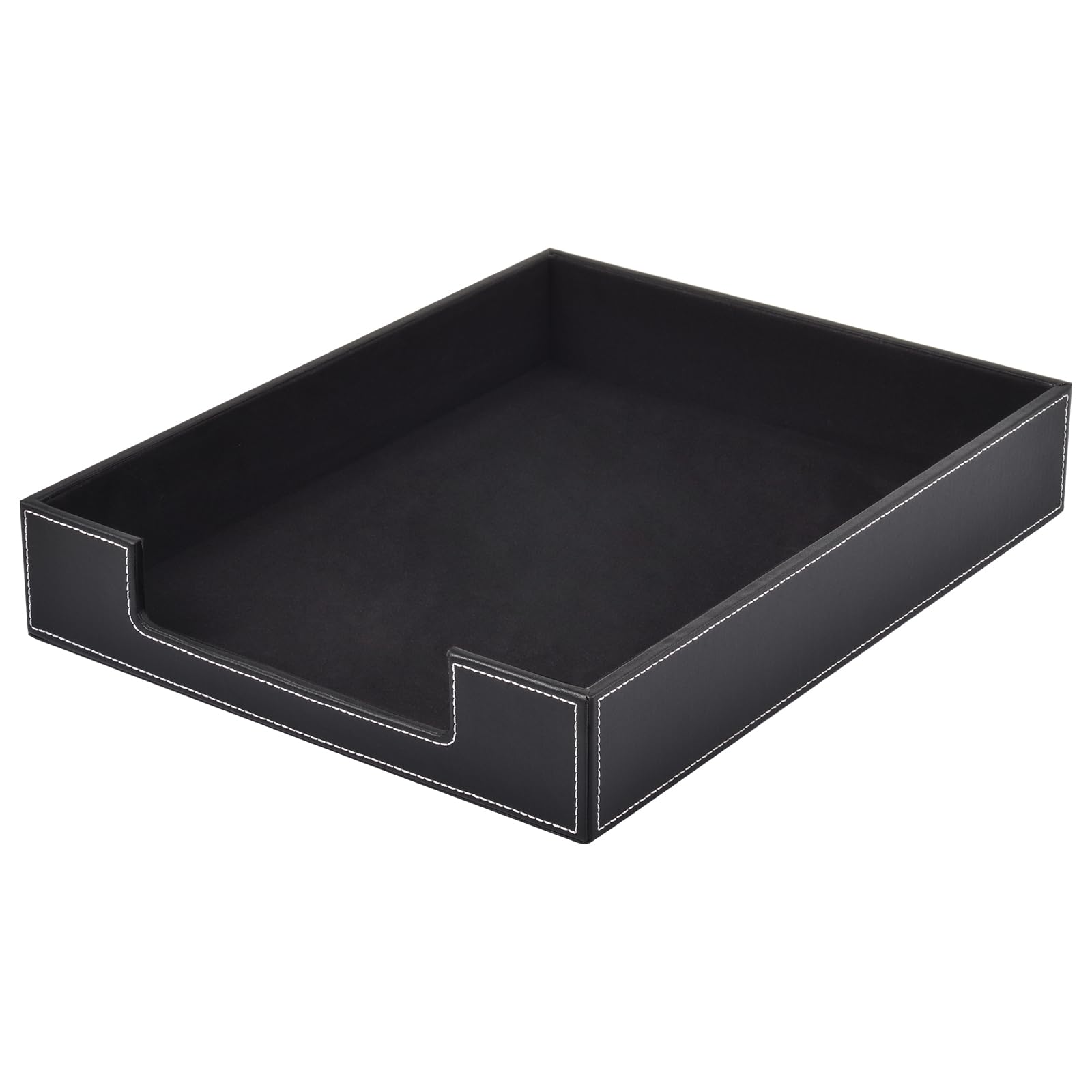 Leather Letter Tray, Office Supplies Desk Organizer for Mail Paper Files Magazines Jewelry