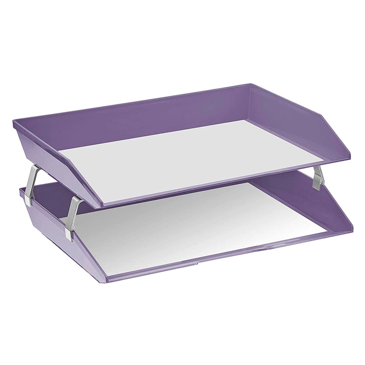 Acrimet Facility 2 Tier Letter Tray, Side Load, Letter Size/A4, Desktop File Organizer, Plastic