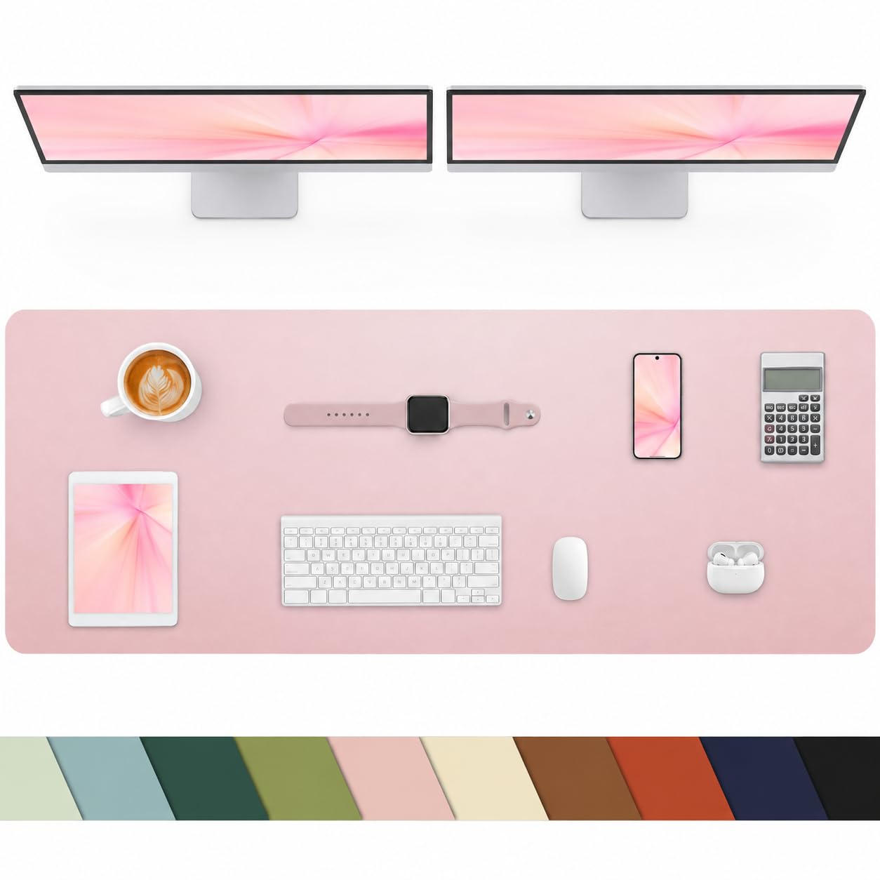 Extra Large Leather Desk Protector, Office Mat, Mouse & Laptop Pad, Non-Slip Blotter, Waterproof