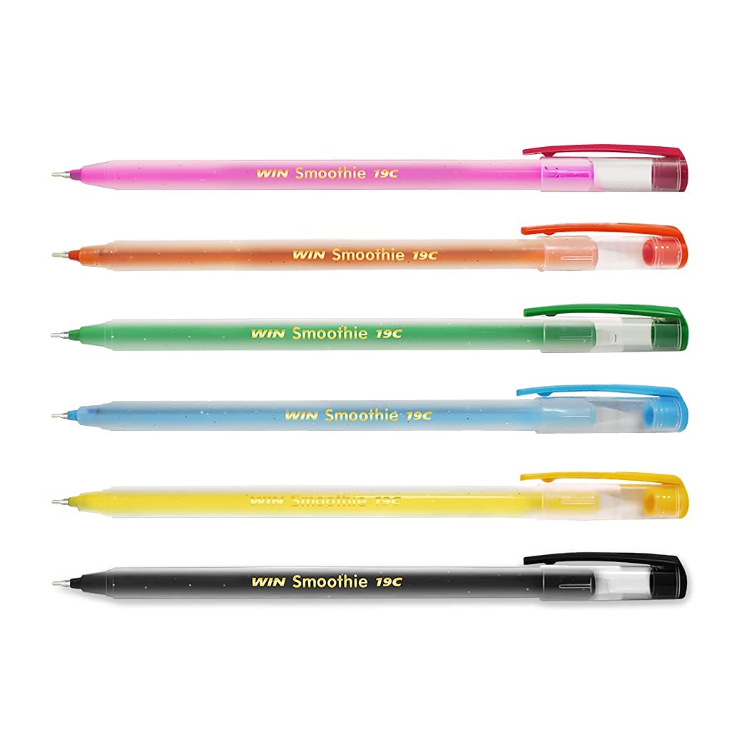 WIN Smoothie Ball Pens | 40 Pens (20 Blue Ink & 20 Black Ink) | 0.7 mm Tip | Comfortable Writing |