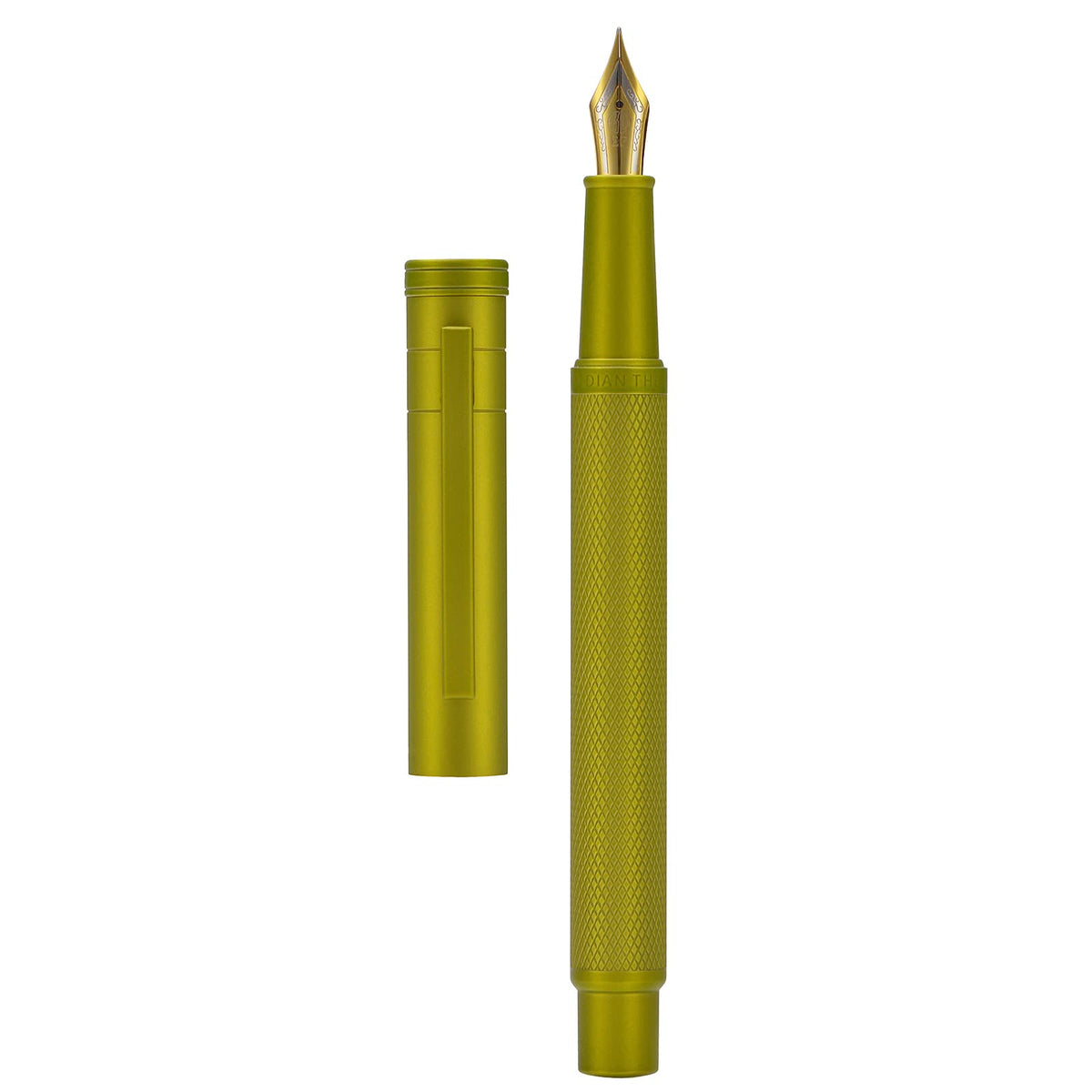 Asvine Mustard Yellow Forest Fountain Pen Fine Nib, Classic Design with Converter and Metal Pen