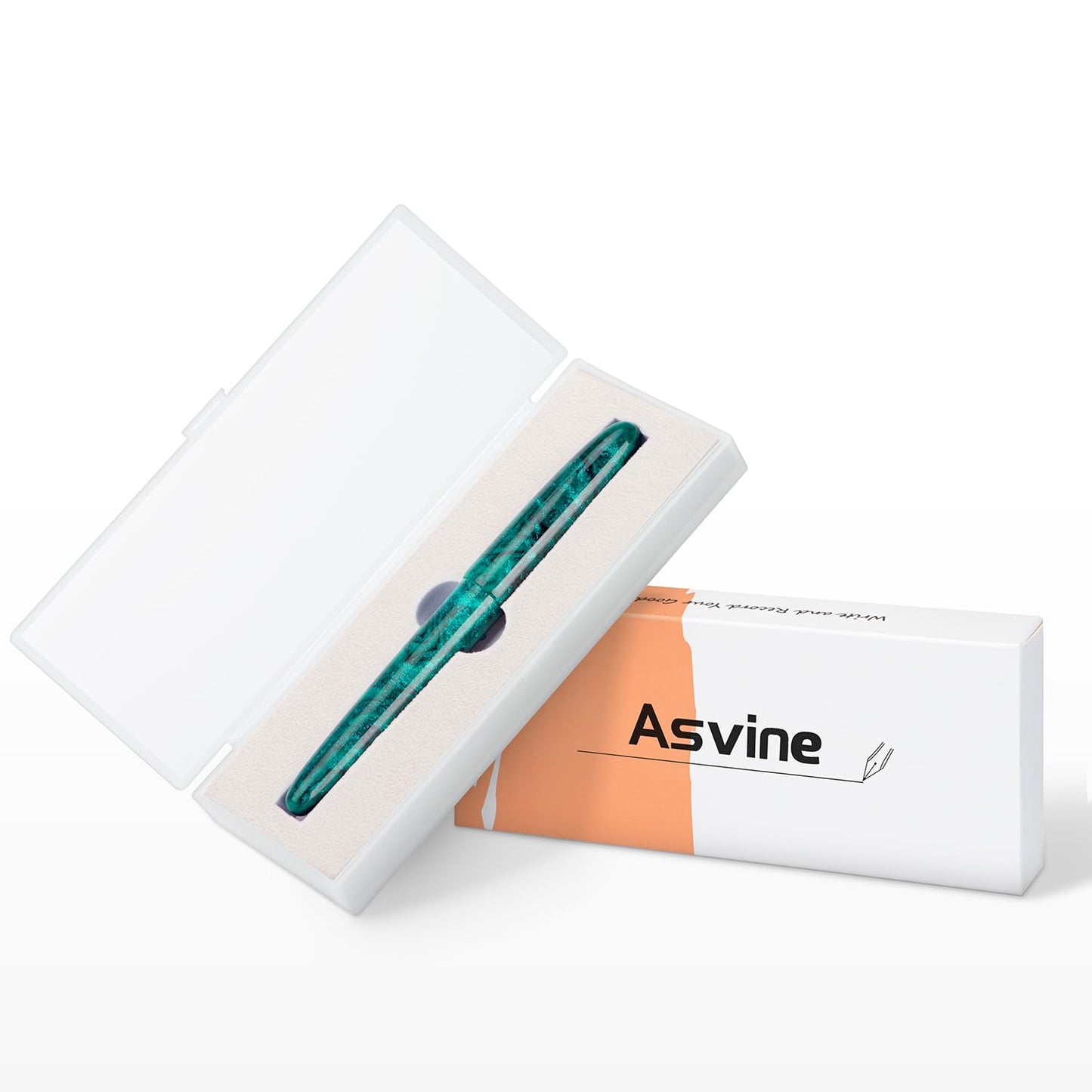 Asvine C80 Fountain Pen #8 Extra Fine Nib Large Handcraft Pen with Converter Pen Box Collection Set