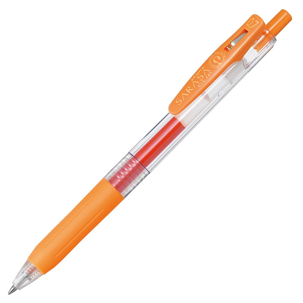 ZEBRA B-JJB15-OR Gel Ballpoint Pen Sarasa Clip 0.7 Orange 10pcs