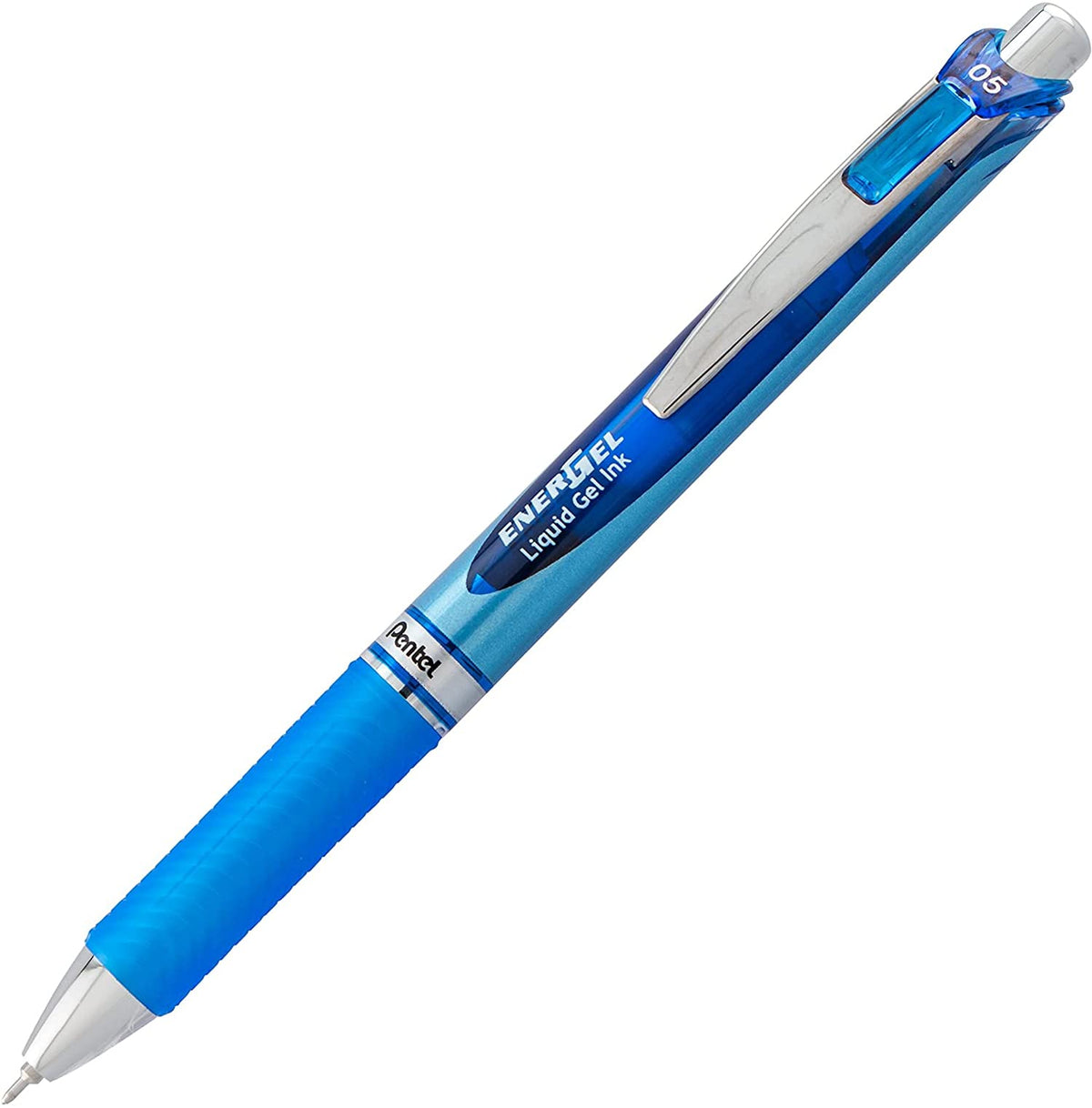 Pentel Energel 0.5 mm Rtx Retractable, 12 Pack of 6 Black & 6 Blue Ink Pens Needle Tip, Pens 0.5 mm