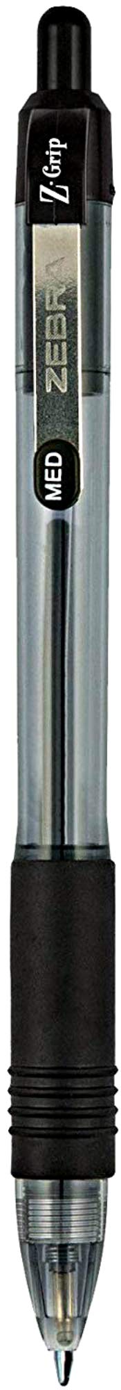 Zebra Pen Z-Grip Retractable Ballpoint Pen, Medium Point 1.0mm, 12 Black & 12 Red Ink Pens, Bulk