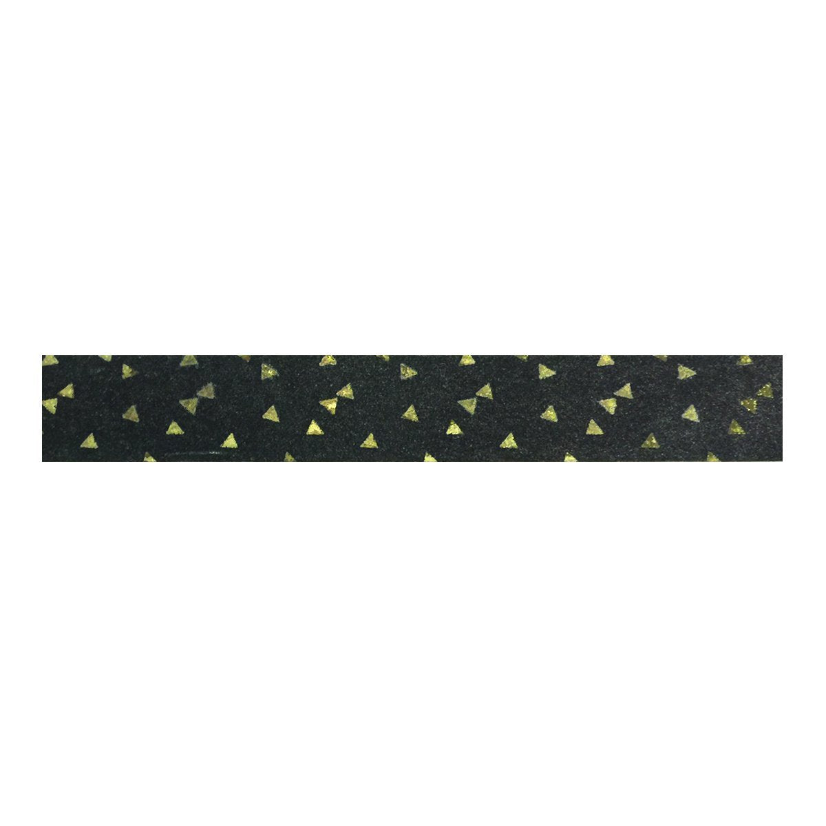 Wrapables Colorful Washi Masking Tape, Black and Metallic Gold Triangles