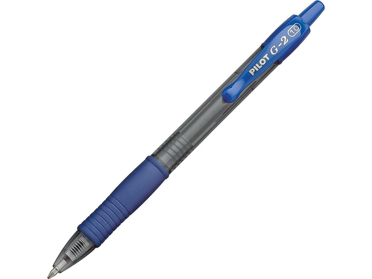 PILOT G2 Premium Gel Roller Pens, Blue Ink Pens Bold Point, Pack of 12