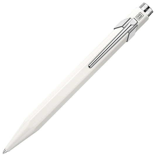CARAN D'ACHE NF0846-502 Caran d'Ache Ballpoint Pen, Water Based, Matte White, Slim Pack, Genuine