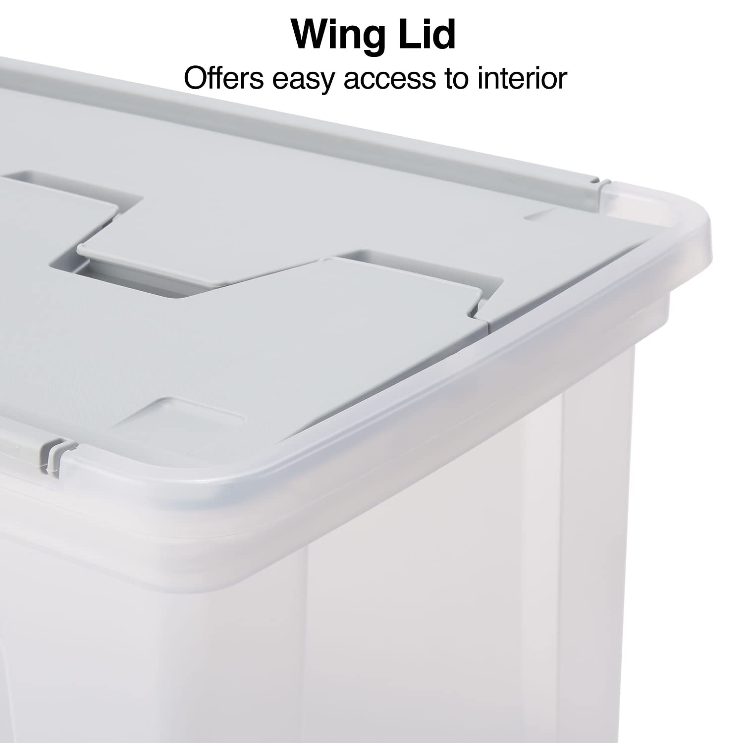 Staples Hanging File Folder Box, Storage Bin Organizer, Wing Lid