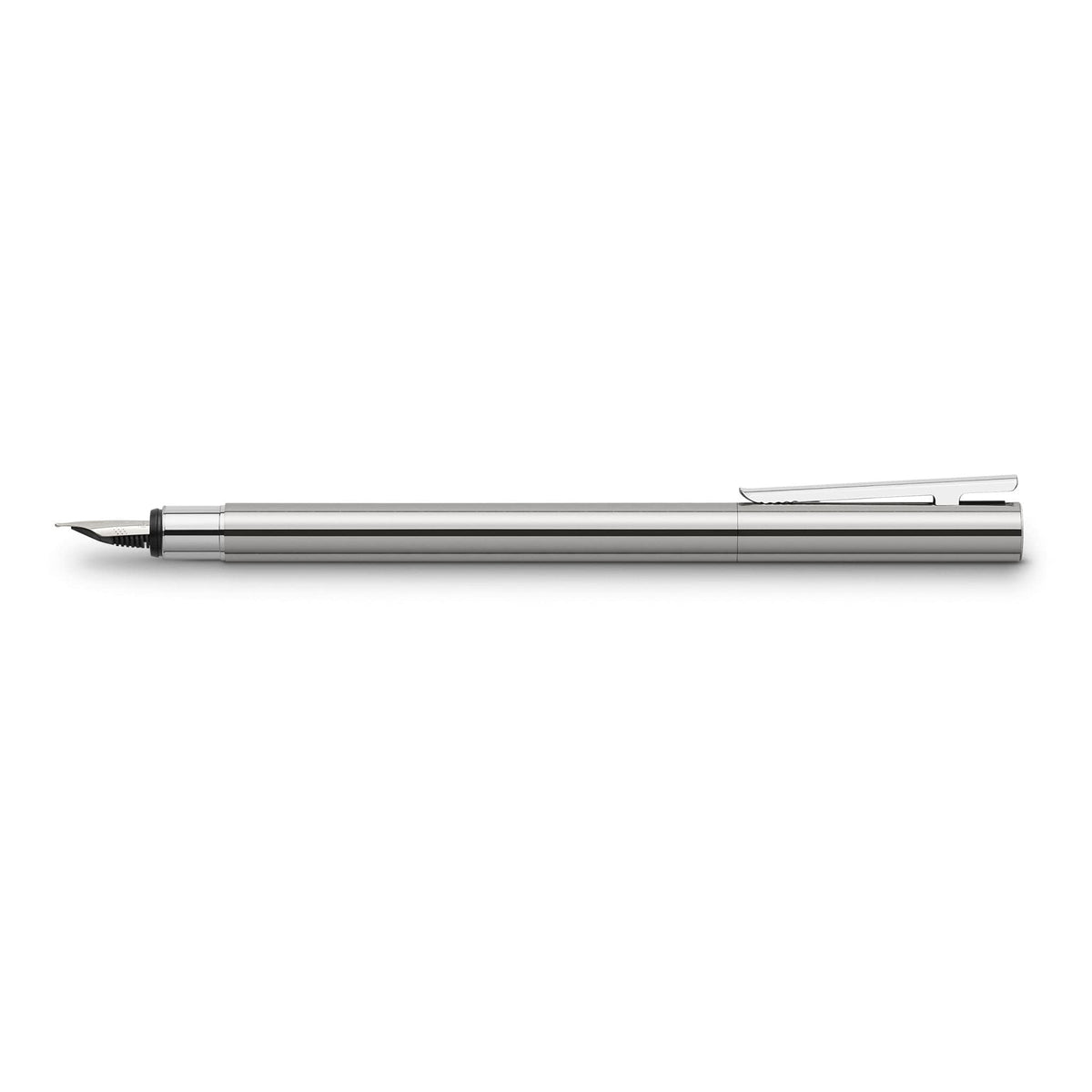 Faber-Castell Neo Slim 342002 Fountain Pen Stainless Steel Nib Width EF Shiny Silver