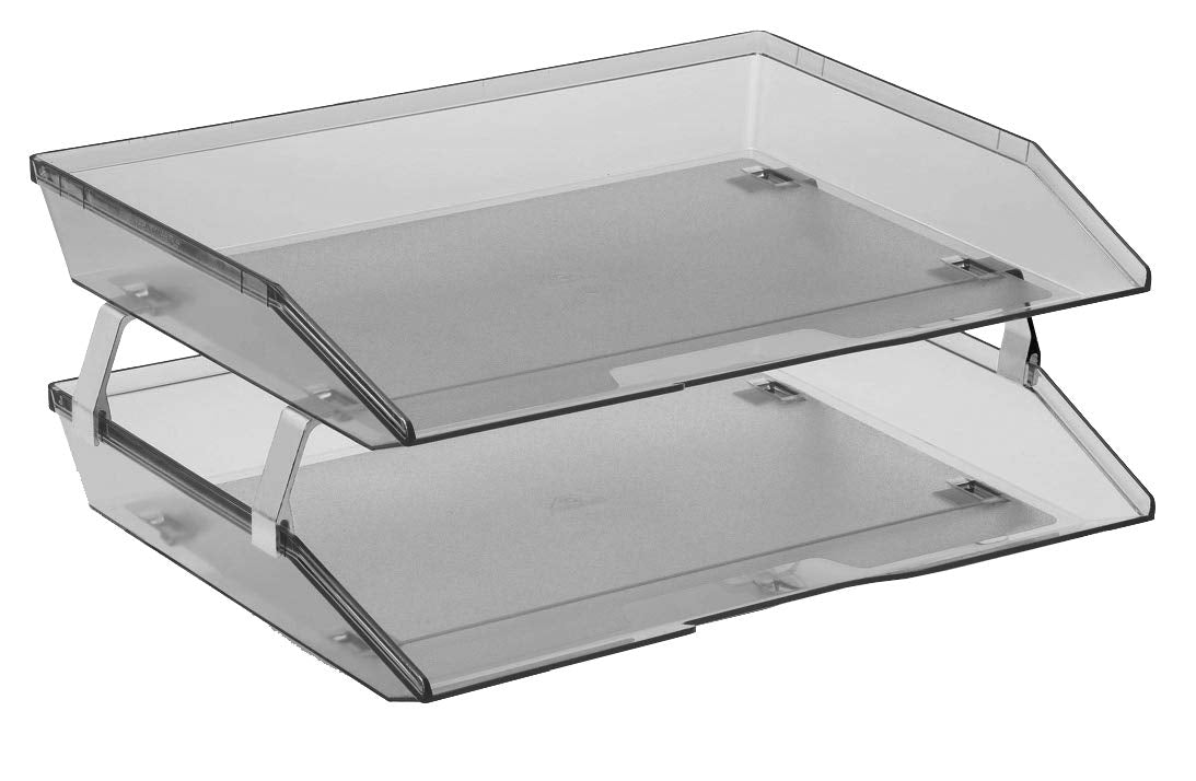 Acrimet Facility 2 Tier Letter Tray, Side Load, Letter Size/A4, Desktop File Organizer, Plastic